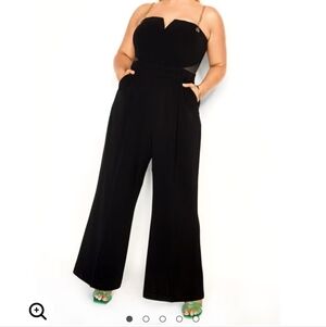 City Chic NWT Ann Chain Jumpsuit – Black – Size M/18 ~ Plus size / Curvy
